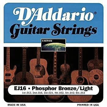 D'Addario Phosphor Bronze Acoustic Guitar Strings - Light image 1
