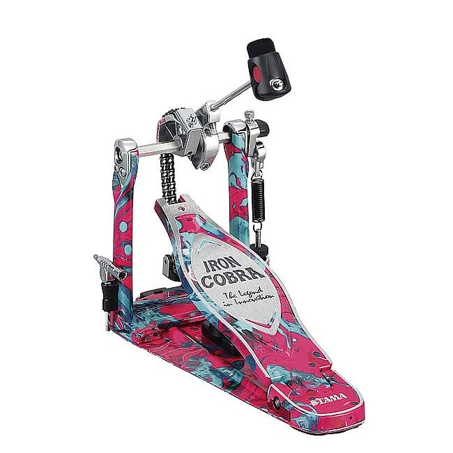 Tama TAMA HP900PMCS Iron Cobra Power Glide Single Pedal Einzel-Fussmaschine inkl. Case, marble coral swirl image 1