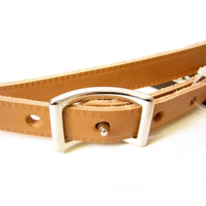 Gretsch Vintage Style Leather Guitar Strap Natural image 4