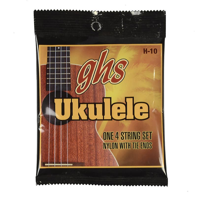 GHS H-10 Hawaiian Ukulele Strings Soprano/Concert Black Nylon image 1