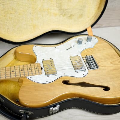 Greco TE450 MIJ 1970's Natural Thinline Telecaster Style Electric Guitar Vintage Made in Japan w/ Hard Case image 3