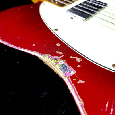 Fender Custom Shop LTD 60s Tele Candy Apple Red Over Pink Paisley 2016 - heavy Relic image 4
