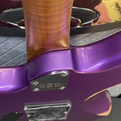 SBS Steve Brown Sound Guitars VS200 Includes Our FretWerx In USA Fret Dress and Setup! Purple Metallic image 16