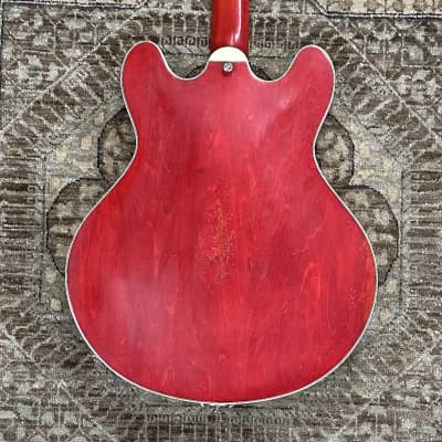 Eastman T64/V-T-RD Thinline Electric Antique Red w/ Trapeze, Case, Setup #2667 image 4