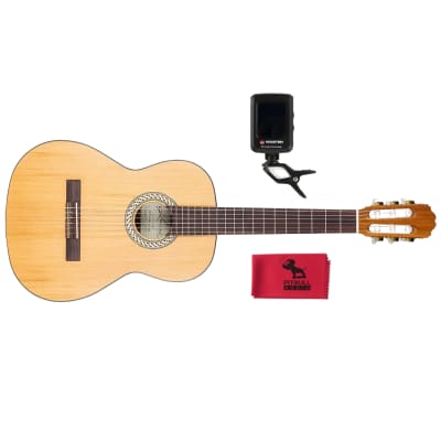 Kremona S58C OP Soloist 3/4-Scale Nylon-String Classical Guitar w/ Tuner & Cloth for sale