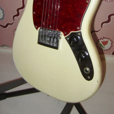 Vintage 1965 Fender Musicmaster II Original White Finish image 1