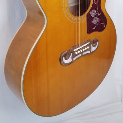 Epiphone Masterbilt J-200 all Solid Wood Acoustic Electric Guitar Aged  Antique Natural Gloss 2022 image 3