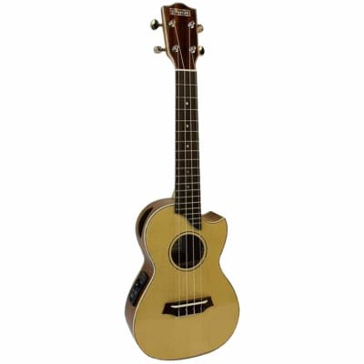 Makai LC-125K Solid Spruce Top Acacia Back & Sides Concert Cutaway Body Style Ukulele image 1