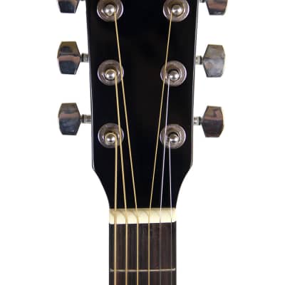 Fender FA-115 Dreadnought Acoustic Guitar - Black w/ Gig Bag image 6