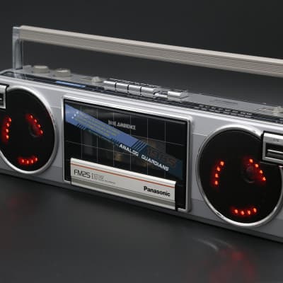 1985 Panasonic RX-FM25 Boombox, upgraded with Bluetooth, Rechargeable Battery and an LED Music Visualizer image 12