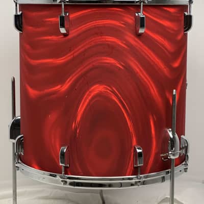 Leedy 20/13/16/5x14" Vintage 60's Drum Set - Red Satin Flame image 23