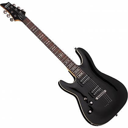 Schecter 6 String Left-Handed Electric Guitar Omen-6 Gloss Black Finish image 1