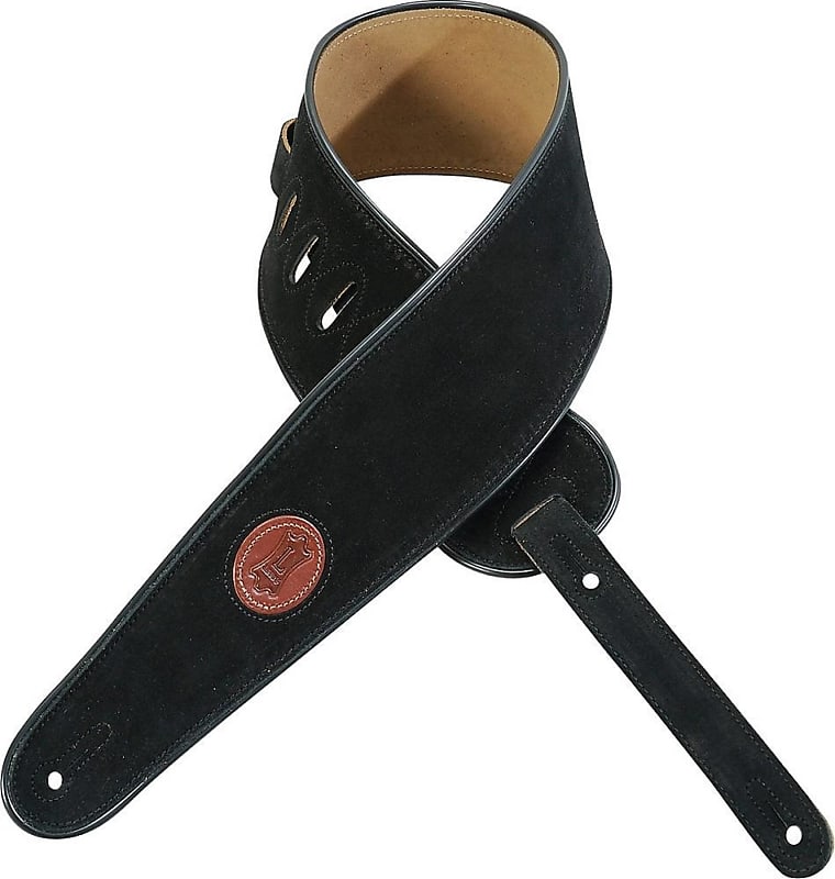 Levy's Leathers MSS3-4-BLK 4" Leather/Suede Guitar Strap image 1