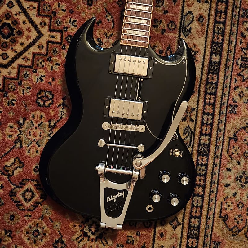 2014 Gibson SG Standard 120th Anniversary Ebony w/ OHSC | MOD : Bigsby B3, Towner DTB, Grover Locking Tuners image 1