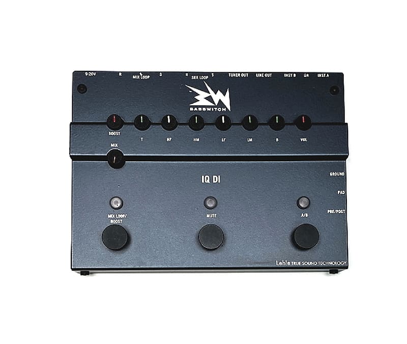 RMI Basswitch IQ DI Bass Preamp with Lehle AC Adaptor