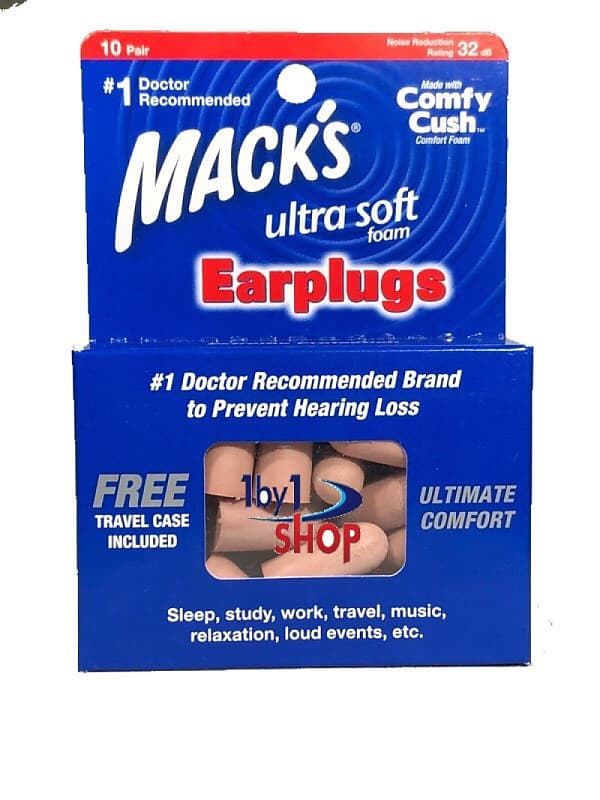 Macks Ultra Soft Foam Earplugs Noise Reduction 10 Pair With Reverb