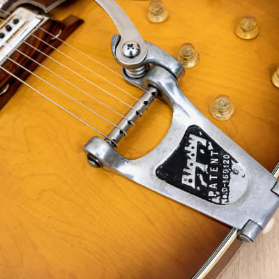 1966 Harmony H76 Vintage Electric Guitar 100% Original w/ DeArmond Gold Foils, Bigsby B3 & Case image 11