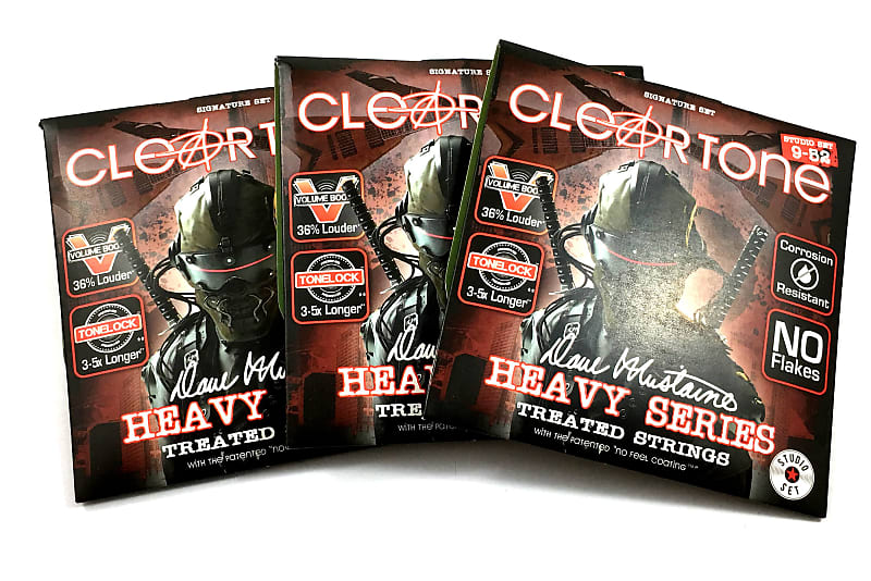 Cleartone Guitar Strings 3 Sets Electric Dave Mustaine Signature