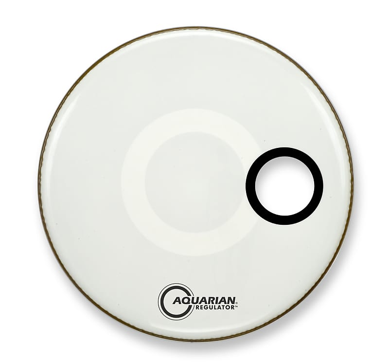 Aquarian - RSM20WH - 20" Regulator Off-Set Hole Bass Drum Gloss White image 1