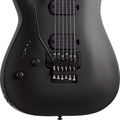Schecter Damien-6 FR Left Handed Electric Guitar, Satin Black image 1