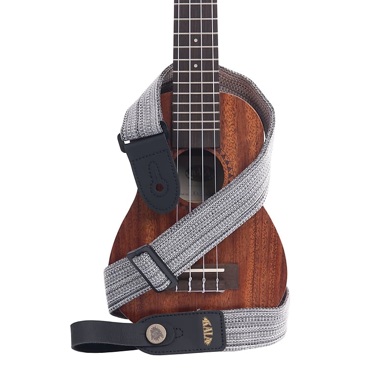 Kala Handmade Ukulele Strap, Heather Grey Reverb