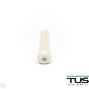 Graph Tech PP-1182-00 TUSQ Traditional Style Bridge Pin Set - White with 2mm Paua Shell Dot Inlay (set of 6) image 3