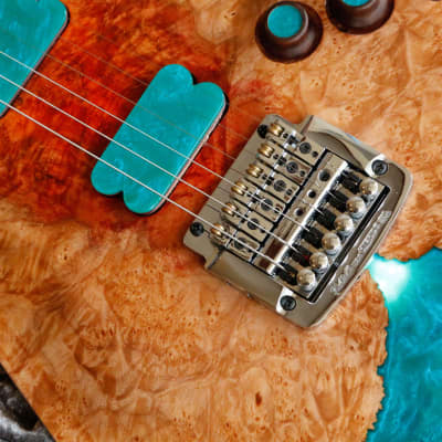GB Liuteria Boutique guitar Ergal 6 string illuminated resin image 21