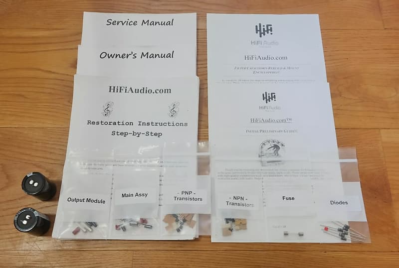 Crown (Amcron) D75a restoration kit filter capacitor repair rebuild fix  			