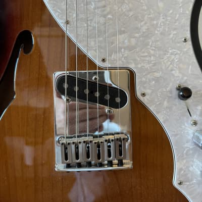 Fender Telecaster Thinline with Maple Fretboard 2014 - 3-Color Sunburst (MIM) image 13