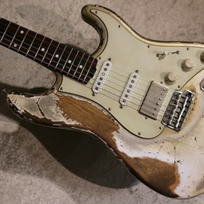 ギター Iconic Guitars SOLANA VM Heavy Aged Iconic Solana VM Aged Olympic White Electric Guitar - with