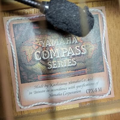 1999 Yamaha Compass Series CPX8M Cedar Top Acoustic Electric Guitar Pro Setup New Strings Original Hard Shell Case image 3