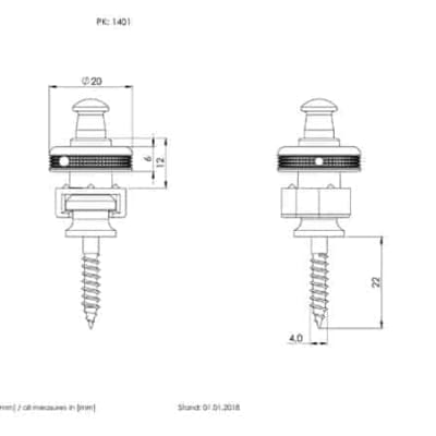 Schaller 14010101 S-Locks Strap Locks System, Nickel image 2