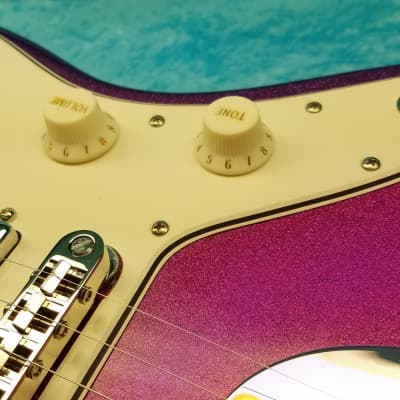 Retro Jazzmaster w Custom Body + Wide Range Humbuckers, 2017/21 - Purpleburst Metal Flake (Video) image 14