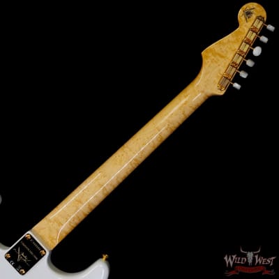 Fender Custom Shop Limited Edition 75th Anniversary Stratocaster 5A Birdseye Maple Neck Rosewood Fingerboard NOS Diamond White Pearl image 5
