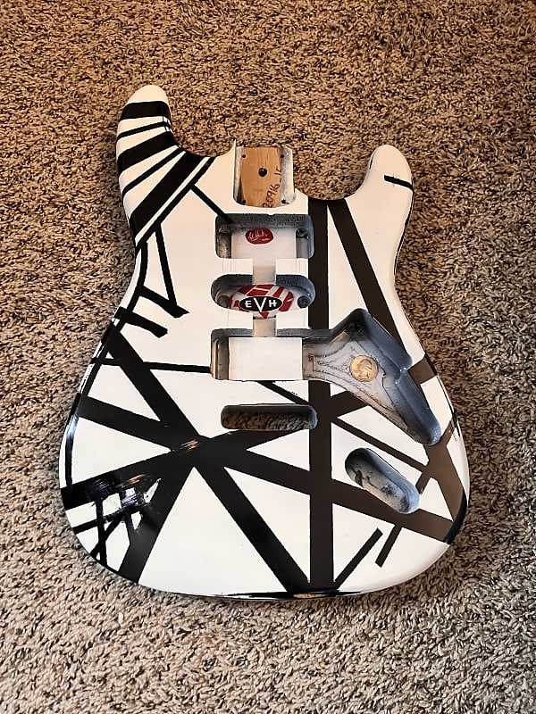 Black/White Frankenstrat Style Guitar Body | Reverb