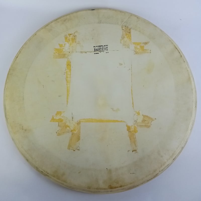 Slingerland "Radio King" 22" Calfskin Bass Drum Head Vintage Reverb