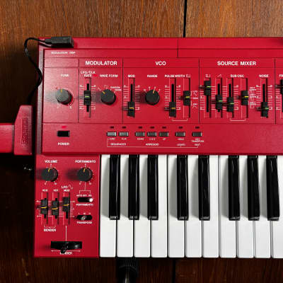 Roland SH-101 RARE RED COLOR monophonic bass synthesizer w