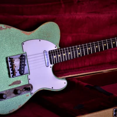 American Fender Telecaster Custom  Heavy Relic Green Sparkle image 4