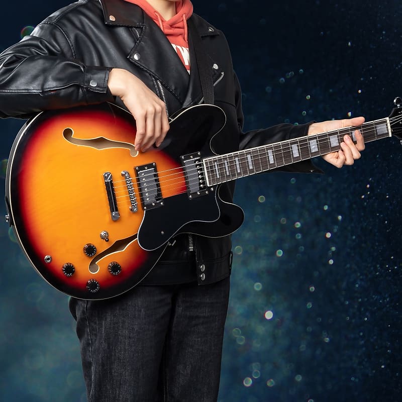 （Accept Offers）New 2022 Glarry GGS101 SemiHollow Electric Reverb