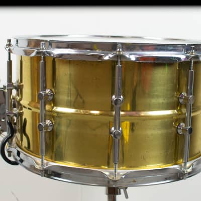 1990s Tama 8x14 Powermetal PM328 Brass Snare Drum | Reverb