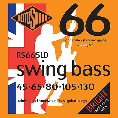 Rotosound- Swing Bass RS665LD, Stainless steel, 5 str bass, 45-130 image 1