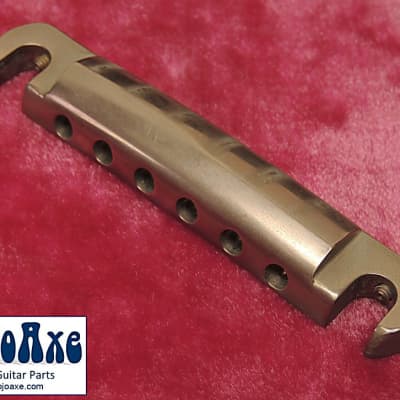 MojoAxe Compensated Wraparound Bridge for Vintage Les Paul Junior, Special, or Historic RI - AGED image 2