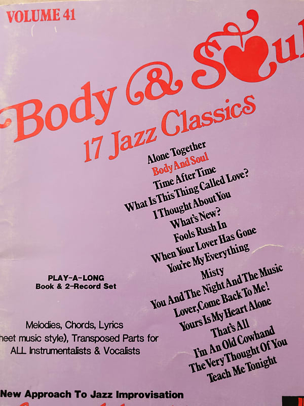 JAMEY AEBERSOLD BOOKS Volume 41 Body & Soul 17 Timeless | Reverb