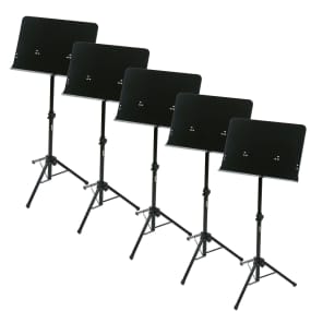 Elite Core Audio Metal Orchestral Music Stand (5-Pack)