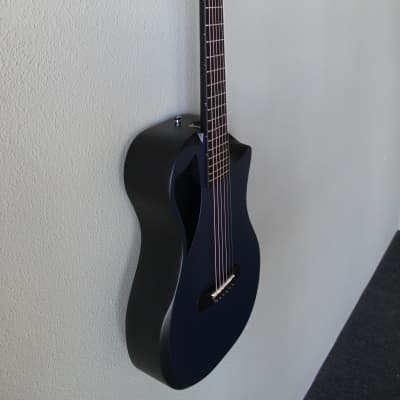 Brand New Journey OF660 Overhead Carbon Fiber Acoustic/Electric Travel Guitar - Navy Matte image 3