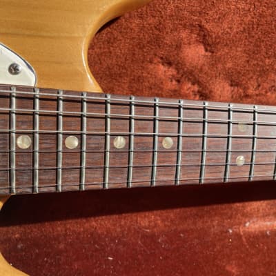 1973 Fender Musicmaster in Natural- Professional set up- Fender hard shell case image 12