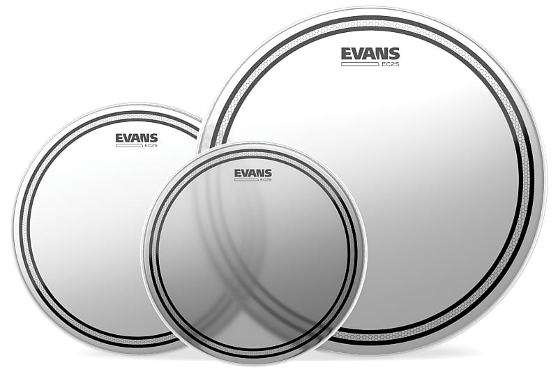 Evans EC2S Frosted 3-piece Tom Pack - 10/12/16 inch image 1