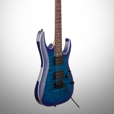 Ibanez GRGA120QA Gio Electric Guitar, Transparent Blue Burst image 4