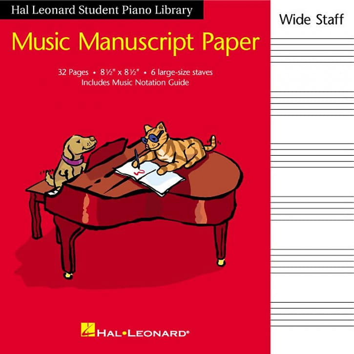 Music Manuscript Paper Wide Staff Reverb