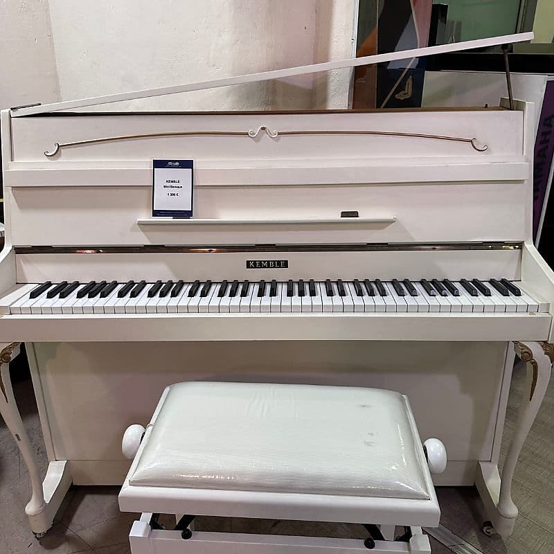 Kemble Piano Droit Mini Baroque Blanc - Blanc image 1